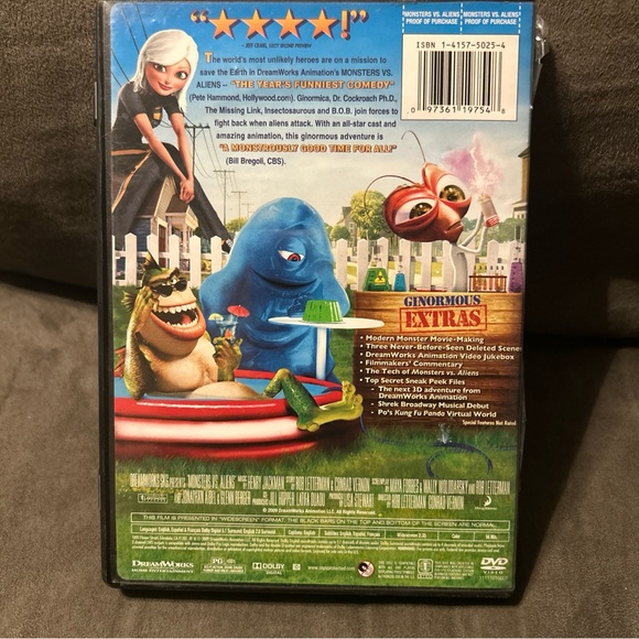 Monsters vs. Aliens (DVD, 2009) by dreamworks - Picture 2 of 10